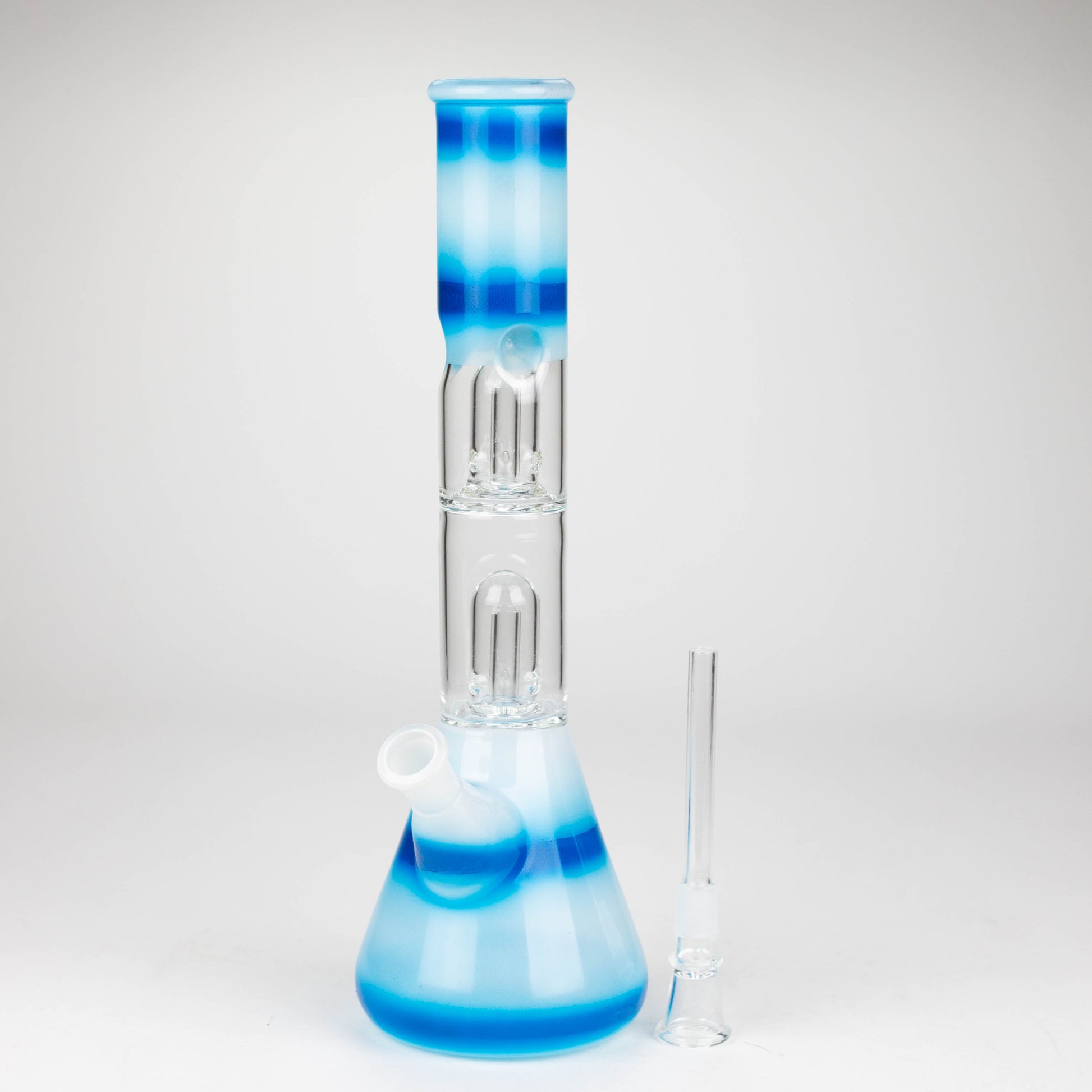 12" Double Dome Percolator glass bong-Assorted designs_7