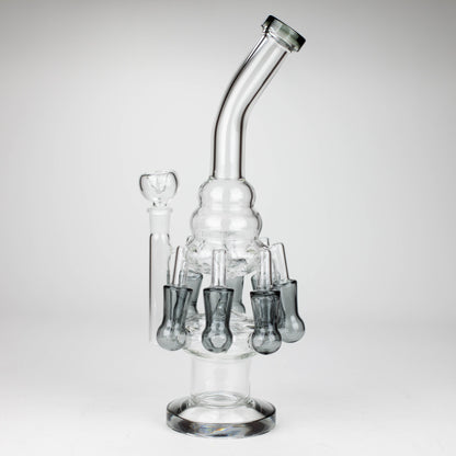 13" Multi chamber glass bong with inline difuser_5