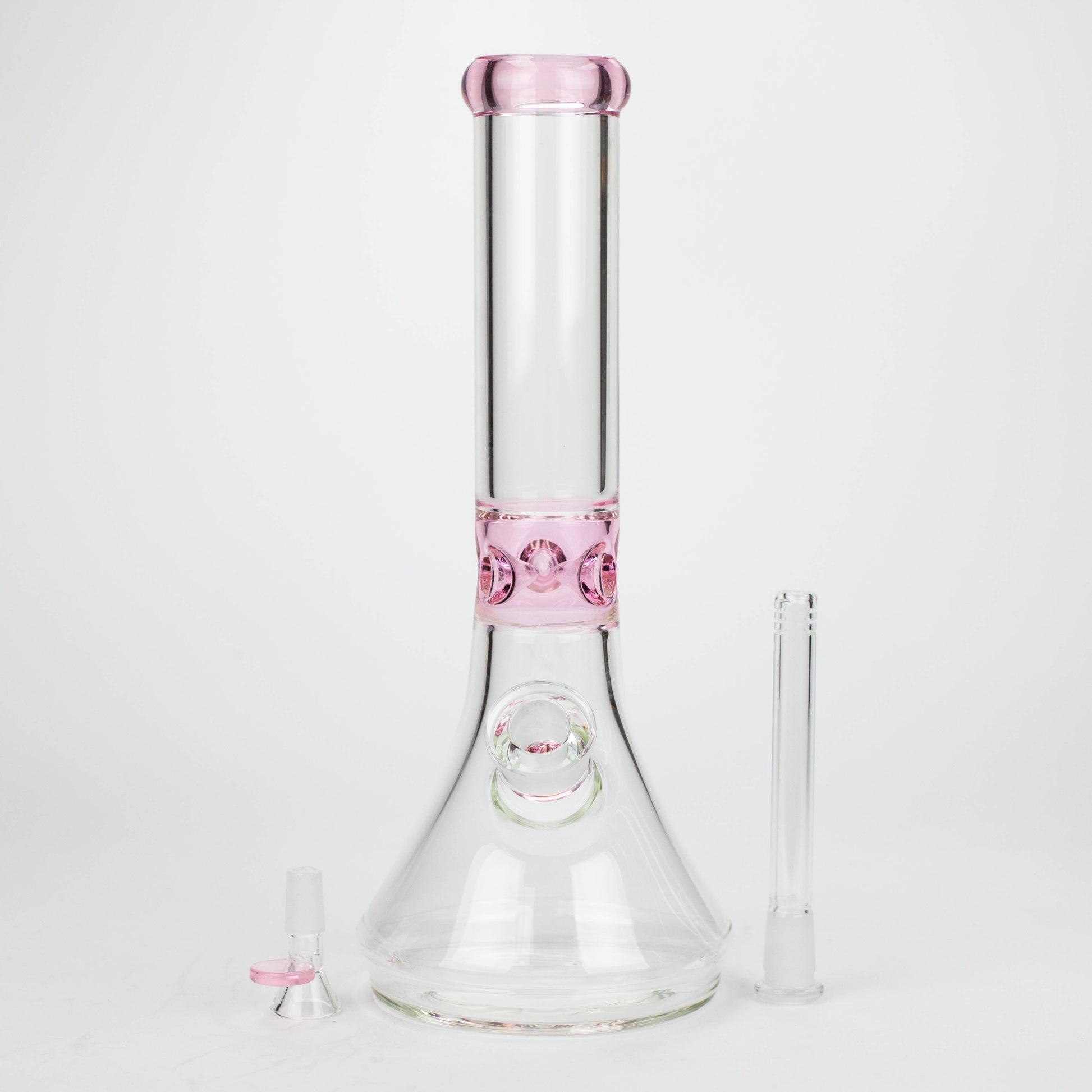 14" Color accented 7 mm glass water bong [BH92x]_1